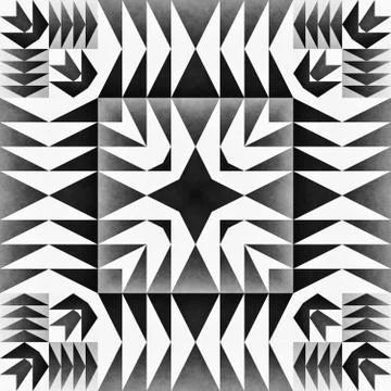 Ethnic Tribal Aztec Seamless Pattern. Geometric Ornamental illustration. Black Stock Illustration