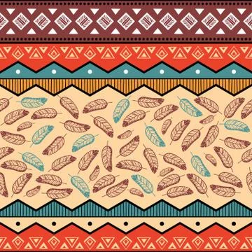 Ethnic tribal pattern background Illustrazione stock