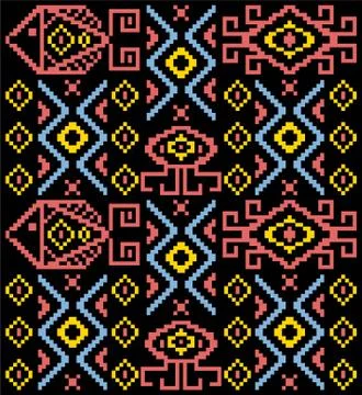 Ethnic tribal pattern light Stock Illustration