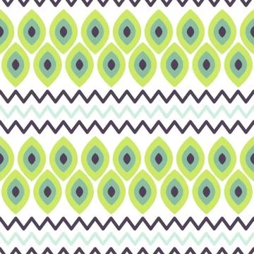 Ethnic tribal scale vector seamless pattern Stock Illustration
