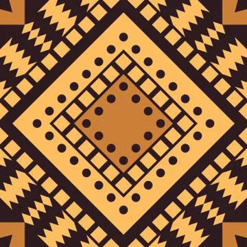 Ethnic Tribal Seamless Pattern. Geometric Ornamental illustration. Decorative Stock Illustration