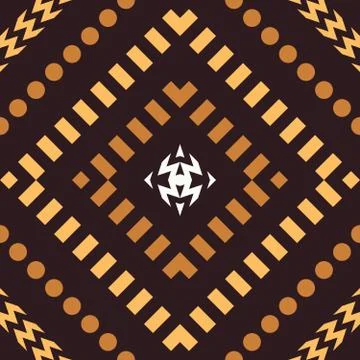 Ethnic Tribal Seamless Pattern. Geometric Ornamental illustration. Decorative Stock Illustration