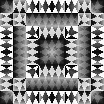 Ethnic Tribal Seamless Pattern. Geometric Ornamental illustration. Black and Illustrazione stock
