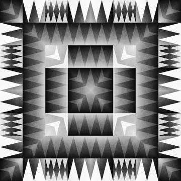 Ethnic Tribal Seamless Pattern. Geometric Ornamental illustration. Black and Stock Illustration