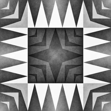 Ethnic Tribal Seamless Pattern. Geometric Ornamental illustration. Black and Illustrazione stock