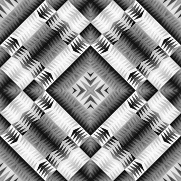 Ethnic Tribal Seamless Pattern. Geometric Ornamental illustration. Black and Stock Illustration