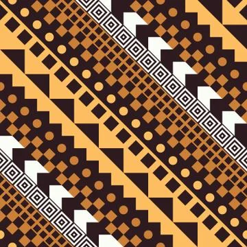 Ethnic Tribal Seamless Pattern. Geometric Ornamental illustration. Decorative Stock Illustration