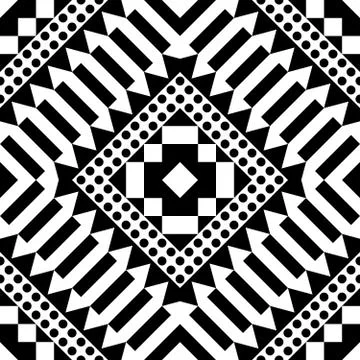 Ethnic Tribal Seamless Pattern. Geometric Ornamental illustration. Decorative Stock Illustration
