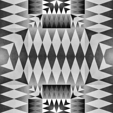 Ethnic Tribal Seamless Pattern. Geometric Ornamental illustration. Black and Stock Illustration