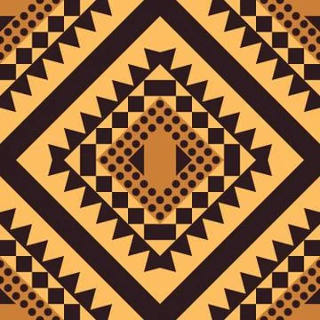 Ethnic Tribal Seamless Pattern. Geometric Ornamental illustration. Decorative Illustrazione stock