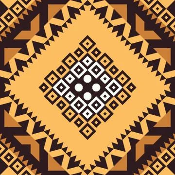 Ethnic Tribal Seamless Pattern. Geometric Ornamental illustration. Decorative Stock Illustration