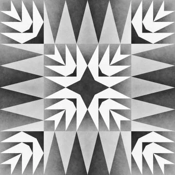 Ethnic Tribal Seamless Pattern. Geometric Ornamental illustration. Black and  Stock-Illustration