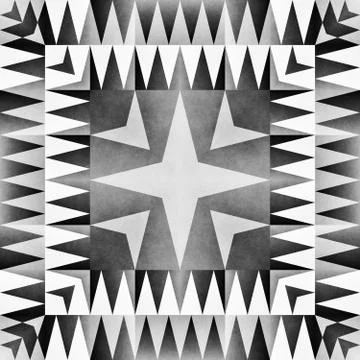 Ethnic Tribal Seamless Pattern. Geometric Ornamental illustration. Black and  Stock Illustration