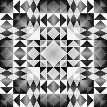 Ethnic Tribal Seamless Pattern. Geometric Ornamental illustration. Black and  Stock Illustration