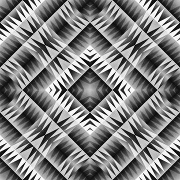 Ethnic Tribal Seamless Pattern. Geometric Ornamental illustration. Black and  Stock Illustration
