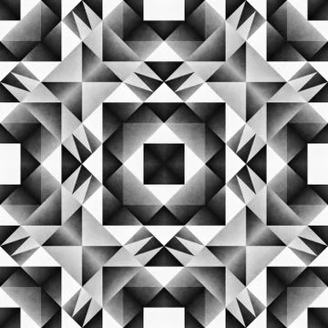 Ethnic Tribal Seamless Pattern. Geometric Ornamental illustration. Black and  Stock Illustration