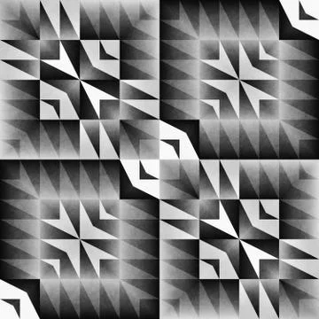 Ethnic Tribal Seamless Pattern. Geometric Ornamental illustration. Black and  Illustrazione stock