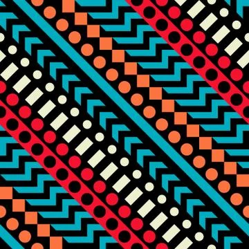 Ethnic Tribal Seamless Pattern. Geometric Ornamental illustration. Decorative Stock Illustration