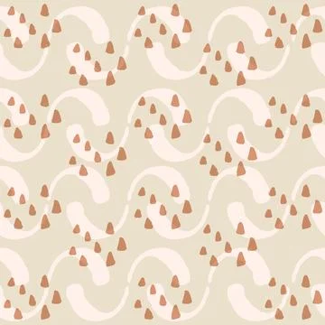 Ethnic tribal seamless pattern with native doodle hand drawn elements. Stock Illustration