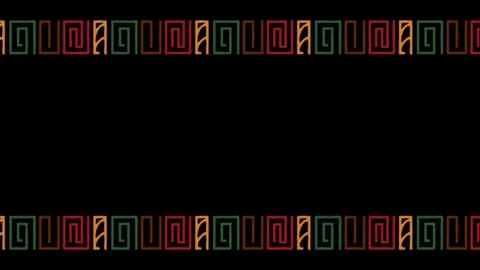 Ethnic tribe inca or maya like border pattern seamless looping animation vide 스톡 동영상 246947925
