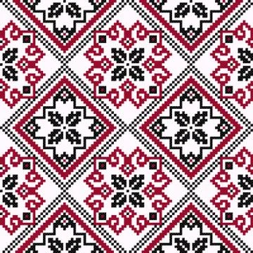 Ethnic Ukrainian geometric broidery Stock Illustration