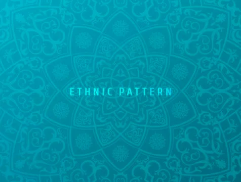 Ethnic vector background. Vintage pattern mandala design for invitations, cards Illustrazione stock
