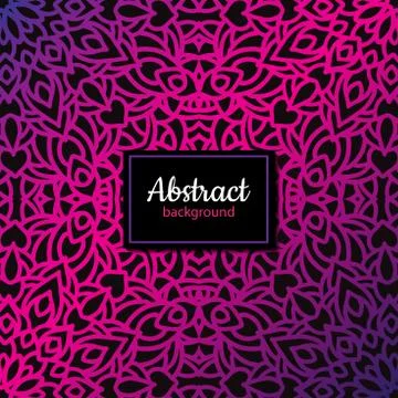 Ethnic vector floral seamless pattern with mandala Illustrazione stock