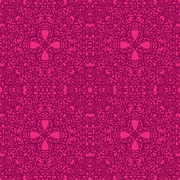 Ethnic vector floral seamless pattern with mandalas Stock Illustration