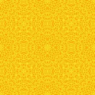 Ethnic vector floral seamless pattern with mandalas Stock Illustration