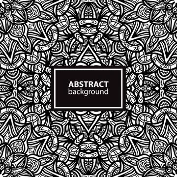 Ethnic vector floral seamless pattern with mandala 스톡 일러스트