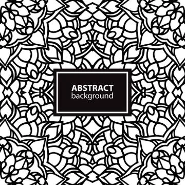 Ethnic vector floral seamless pattern with mandala Illustrazione stock