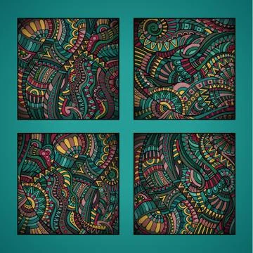 Ethnic vector pattern set イラスト素材