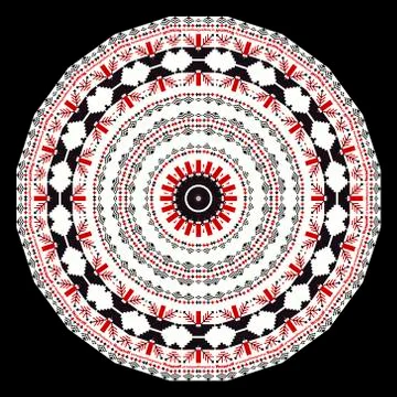 Ethnic vector round mandala pattern. Geometric abstract ornamental background Stock Illustration