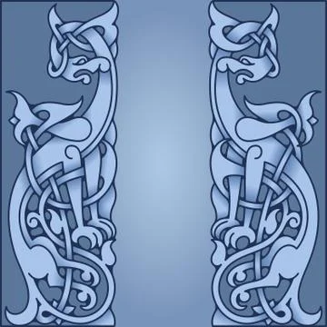 Ethnic vintage border. Vector illustration Stock Illustration