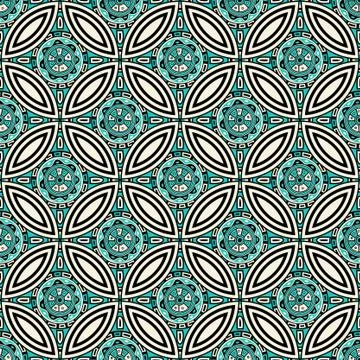 Ethnic wallpaper pattern Stock Illustration