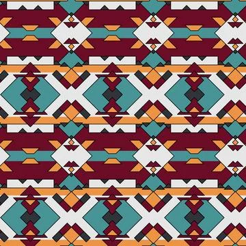 Ethnic woven design seamless pattern, vector eps Stock Illustration