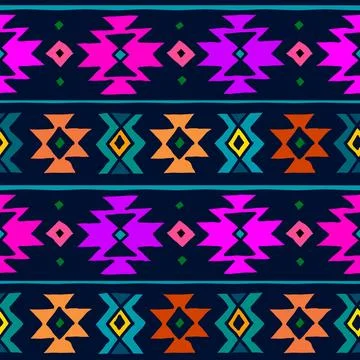 Ethnic woven design seamless pattern, black white Illustrazione stock