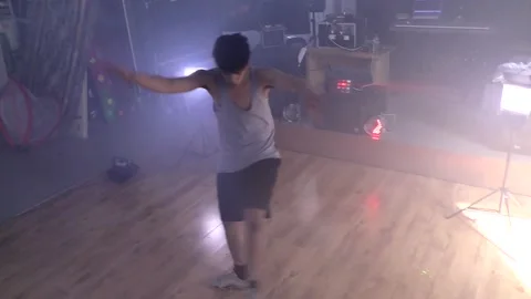 Ethnic young man practicing dancing. Stock Footage 153030732