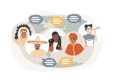 Ethnicity isolated concept vector illustration. Illustrazione stock