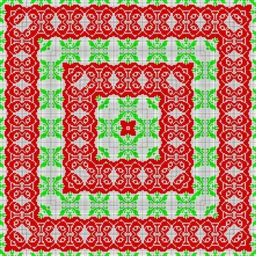 Ethno canvas pattern of shape ribbons Stock Illustration