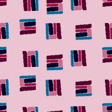 Ethnos seamless pattern. Native ornament carpet background. Stock Illustration