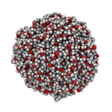 Ethyl acetate (etoac) molecules, liquid sphere model. Stock Illustration
