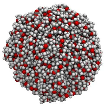 Ethyl acetate (etoac) molecules, liquid sphere model. Stock Illustration