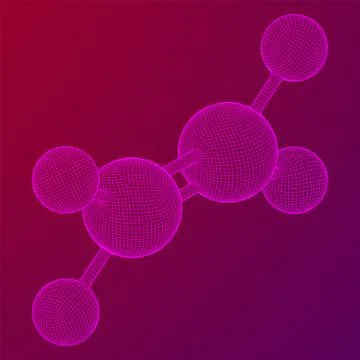 Ethylene ethene molecule. イラスト素材