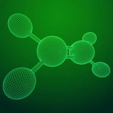 Ethylene ethene molecule. Stock Illustration