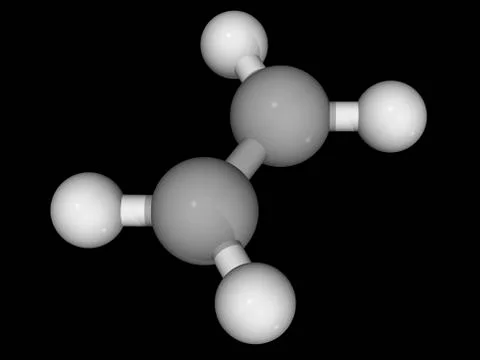 Ethylene molecule Stock Illustration