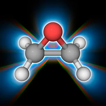 Ethylene oxide organic compound molecule Stock Illustration