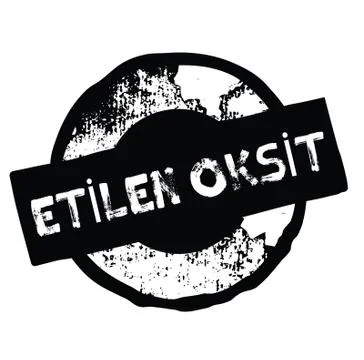 Ethylene oxide stamp in turkish Stock Illustration