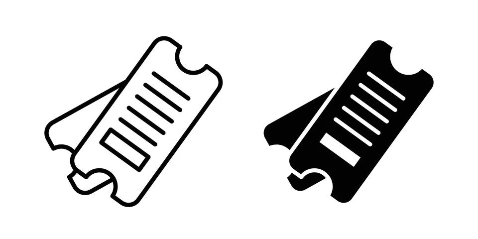 Eticket icon design. Simple Vector illustrations.. Illustrazione stock
