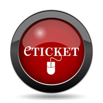 Eticket icon. Internet button on white background.. Stock Illustration